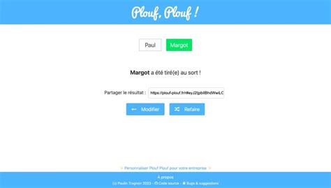 Plouf, plouf ! Tirage au sort en ligne